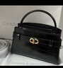 CHARLES&KEITH鳄鱼纹凯莉包手提斜挎婚包包女包生日礼物送女友CK2-50270880-1 Sea Salt Blue海盐蓝（新色） S 实拍图