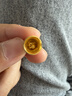 周大福蝴蝶结雪花铃铛大版黄金吊坠女约3.7g EOF2201生日礼物 实拍图
