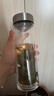 希诺抗菌玻璃杯双层防烫办公车载水杯男高档泡茶杯子XN-9607KT 410ml 实拍图
