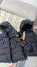 保姆鹅  【风墙】儿童羽绒服宝宝中长款护脸加厚外套保暖童装[NG2664] 炭黑 130 实拍图
