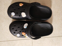 名创优品（MINISO）洞洞鞋男女款EVA夏外穿沙滩凉鞋防滑踩屎感包头情侣 黑色+海星 实拍图