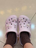 卡骆驰（CROCS）贝雅卡骆班洞洞鞋轻便耐磨一脚蹬休闲鞋女鞋时尚沙滩鞋|205089 白/深蓝-126 44 (280mm) 实拍图