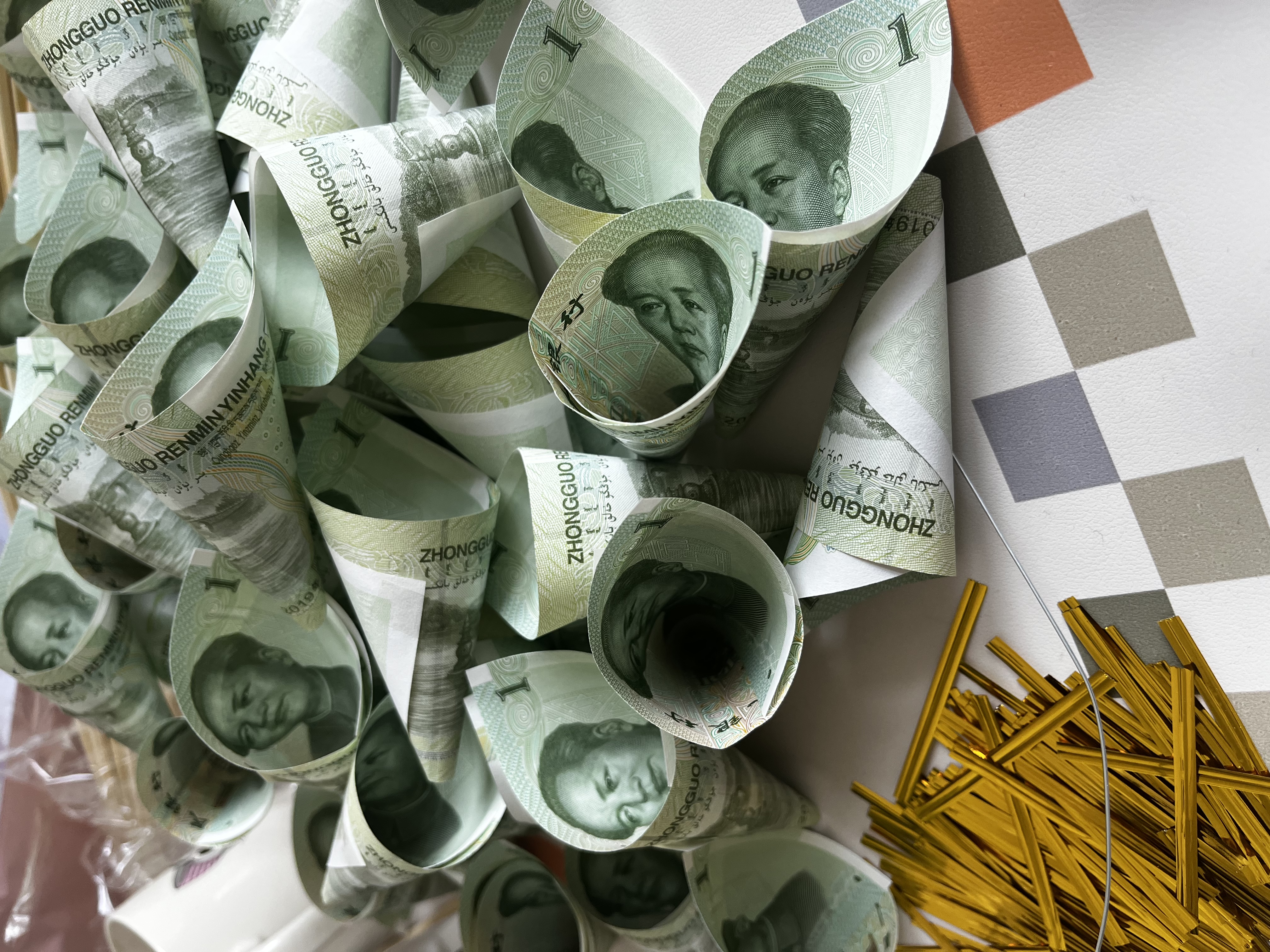 喜加亿毕业Diy花束制作材料包零食手工包装纸送男友情人节礼物 优雅紫*有钱花材料包 实拍图