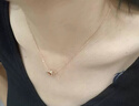 I Do 誓言系列18K金钻石项链字母吊坠套链百搭锁骨链七夕女友礼物 18K玫瑰金色套链 实拍图