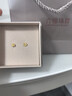 六福珠宝母亲节礼物 足金栀子花黄金耳钉 计价 G01G0027DS 约1.00克 实拍图