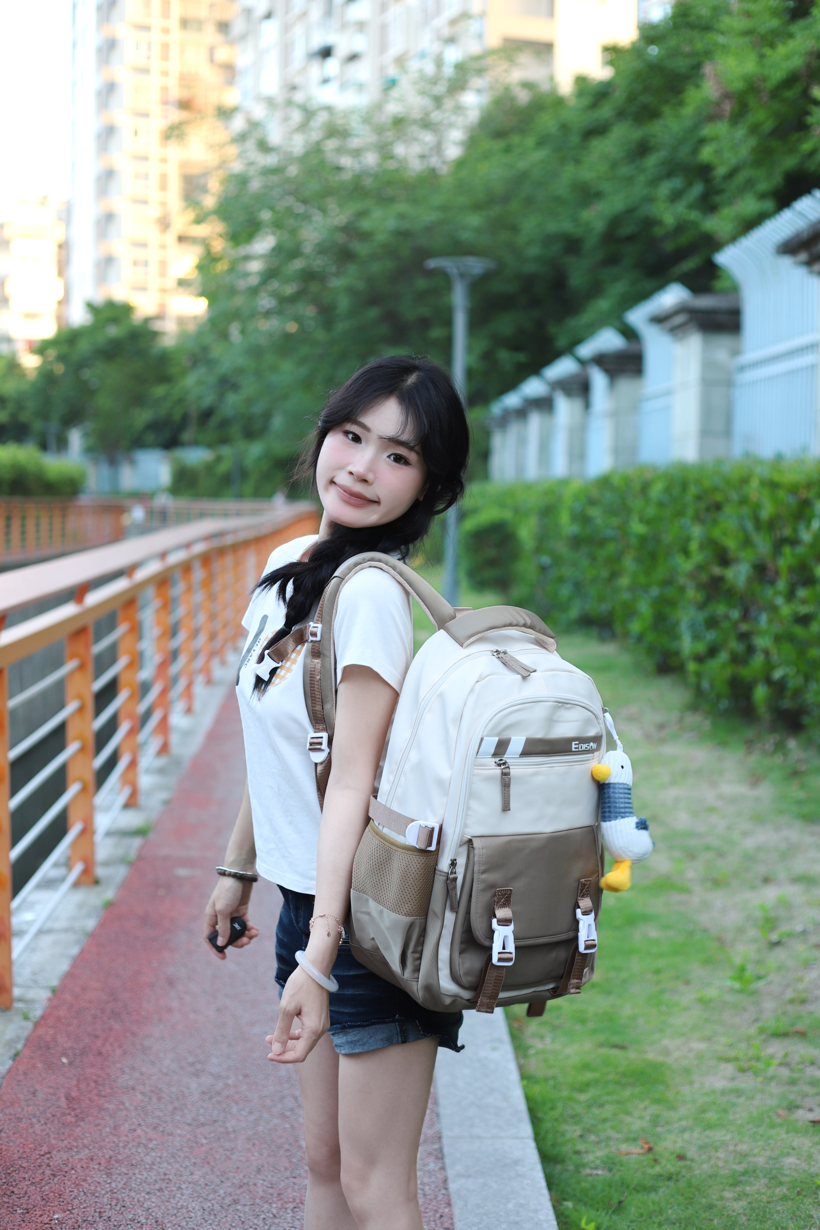 爱迪生发明家中学生书包初中生高中减负护脊男女孩双肩背包高颜值 k073-26 实拍图