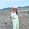 臻佑（Grsaed）儿童下水裤户外玩水服捉鱼赶海半身涉水裤连体鞋防水沙滩淡绿34码 实拍图