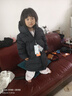保姆鹅  【风墙】儿童羽绒服宝宝中长款护脸加厚外套保暖童装[NG2664] 炭黑 120 实拍图