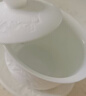 西多米盖碗茶杯羊脂玉白瓷凹雕三才盖碗泡茶功夫茶具德化茶碗新年礼物 实拍图