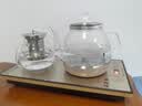 益茶福全自动上水电热水壶底部上水嵌入式电茶炉烧水壶烧水一体机玻璃煮茶壶保温泡茶壶开水壶 1L 保温玻璃套装SQ-008金色 实拍图