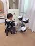飒望【德国】架子鼓家用练习初学者入门3-10岁男女孩儿童玩具生日礼物 【黑色大号】5鼓带地通鼓耐用鼓膜+凳子 儿童玩具乐器架子鼓六一儿童节生日礼物 实拍图