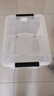 禧天龙塑料衣物收纳箱玩具整理箱车载储物箱55L 透明 1个装 带轮 实拍图