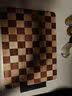 棋盘格实木菜板家用橡胶木乌檀木粘板案板面板抗菌防霉 42.5*31*2.5cm(9102)长方形 实拍图
