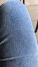 真维斯（Jeanswest）牛仔裤女2026夏季高腰弹力垂坠感九分烟管裤开叉小个子复古蓝L 实拍图