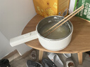 美的（Midea）电煮锅 小电锅 不锈钢0涂层电热锅 宿舍小锅多功能锅 1.6L学生寝室一体泡面小火锅XZC2017G 配蒸笼 实拍图