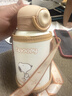 史努比（SNOOPY）儿童保温杯带吸管直饮男女小学生316不锈钢喝水杯子双盖壶500ml咖 实拍图