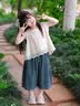 G.duck小黄鸭女童夏装套装2026新款儿童服装中小童女孩衣服娃娃衫两件套 图片色 100 cm 实拍图