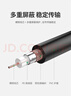 绿联有线电视线 高清闭路线双磁环RF射频线 电视TV机顶盒连接线 F头英制螺纹信号线 1.5米 10716 实拍图