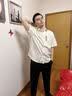 主意范（ZHUYIFAN）胖子超大码休闲衬衫男士短袖夏季宽松大码冰丝学生外套衬衣套装 黑色 XL (175) 125-145斤 实拍图