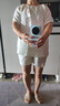 古今（GUJIN）夏季上新睡衣女纯棉泡泡纱家居服可外穿短袖睡裤可爱套头套装L 实拍图
