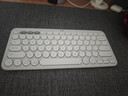 罗技（Logitech）时尚系列K390无线蓝牙键盘 超薄便携  K380升级版 白色 79键 实拍图
