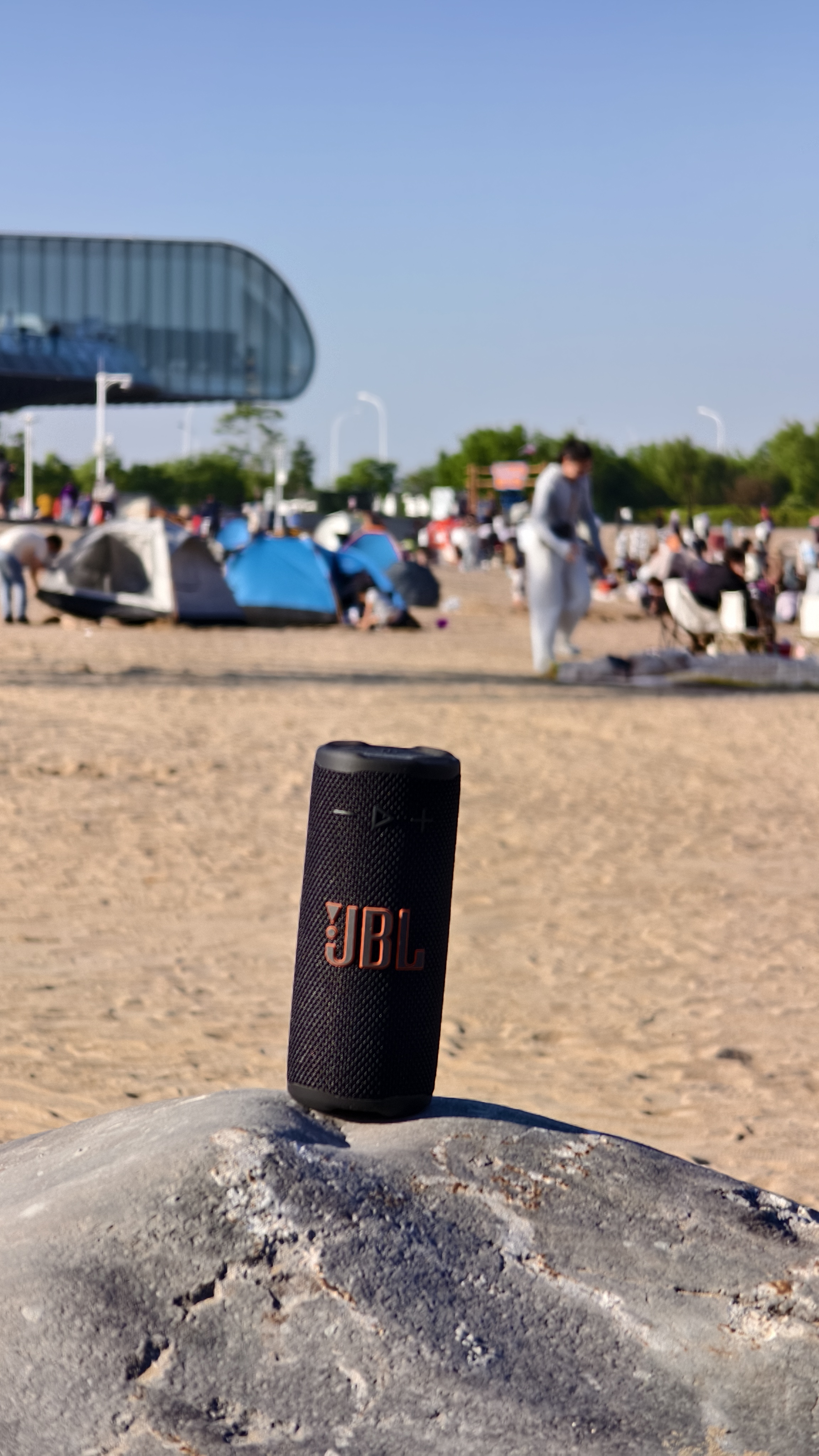 JBL【王楚钦同款】GRIP霓虹罐蓝牙音响 便携式户外无线小音箱 AI音效露营骑行低音炮 小米通用 澜夜黑 实拍图