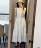 优衣库女装棉麻条纹层叠连衣裙/无袖裙子26春夏新款484787 01 乳白色 S 实拍图