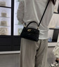 CHARLES&KEITH鳄鱼纹凯莉包手提斜挎婚包包女包生日母亲节礼物CK2-50270880-1 Black黑色 S 实拍图