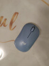 罗技（Logitech）M221 轻音鼠标 无线鼠标 办公鼠标 对称鼠标 带无线微型接收器 雾霭蓝 实拍图