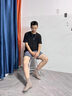 耐尔（NAIER）袜子男士夏季网眼薄款透气短筒袜高弹舒适吸汗纯色百搭棉袜 白+小麦色+原木色+藏青+深灰 均码 实拍图