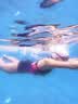 速比涛（Speedo）唐钱婷同款女士泳衣健身训练防晒修身显瘦遮肉连体泳衣 黑/紫32 实拍图