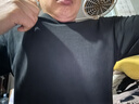 南极人（Nanjiren）长袖t恤男打底衫纯色内搭上衣打底圆领宽松纯棉长袖男士黑色长袖L 实拍图