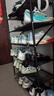 加厚鞋架家用门口多层简易可折叠免安装鞋柜出租房鞋架子收纳神器 密网折叠鞋架六层70cm长（黑色） 实拍图
