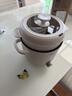 美的（Midea）电煮锅 泡面火锅宿舍小电锅 电蒸锅 多功能家用电热锅 2.6L蒸煮一体 小型2-3人用 配带蒸笼XZE2076 实拍图