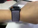 苹果 Apple Watch Series 11/10/9/8/7代原装运动硅胶/耐克表带通用版 全新 44-46mm 大紫竹色Nike回环表带 正品保障 实拍图
