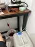 桦林语加固电脑桌台式家用卧室一体写字现代简约书桌学习办公室电竞桌子 黑架子+古橡木【16MM厚加固款】 长80宽40高75cm 实拍图