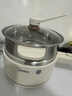 美的（Midea）电煮锅 小电锅 不锈钢0涂层电热锅 宿舍小锅多功能锅 1.6L学生寝室一体泡面小火锅XZC2017G 配蒸笼 实拍图