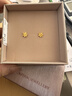 六福珠宝 黄金耳钉栀子花足金耳环520礼物女 计价G01G0027DS 约1.03克 实拍图