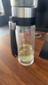 京东京造茶水分离杯 双层透明泡茶玻璃杯玻璃水杯  商务办公泡茶杯子280ml 实拍图