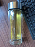 富光玻璃杯双层带茶隔大容量水杯 高档商务泡茶杯 高硼硅杯子500ml 实拍图