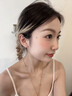 现代时尚百搭银光耳针纯银999水滴女耳环耳饰气质感 2026爆款首饰 一对 晒单实拍图