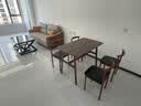 全品屋餐桌椅组合家用饭桌子小户型简约公寓快餐出租商用长方形电脑桌 胡桃木色 100cm 【宽60CM】一桌四椅 实拍图