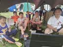 361°儿童短裤夏季男女童3-12岁透气运动裤梭织五分裤 黑 160 实拍图