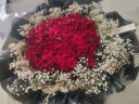 来一客情人节红玫瑰生日花束鲜花速递同城配送全国表白求婚礼物 99朵红玫瑰仙女款 实拍图