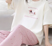 猫人睡衣女士夏季2026新款纯棉薄款凉感短袖可爱甜美家居服粉色XL 实拍图