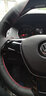 奥迈尔 大众真皮手缝方向盘套新探岳途昂途岳朗逸高尔夫7速腾凌渡宝来POLO迈腾帕萨特途观L把套改装 黑色红线两侧打孔 凌度专用 实拍图