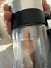 京东京造茶水分离杯 双层透明泡茶玻璃杯玻璃水杯  商务办公泡茶杯子280ml 实拍图