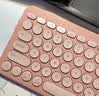 罗技（Logitech）时尚系列K390无线蓝牙键盘 超薄便携 新升级 粉色 79键 实拍图