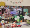 多美忆生日场景布置气球生日装饰宝宝周岁生日快乐电视投屏海报恐龙套餐 实拍图