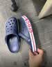 卡骆驰（CROCS）贝雅卡骆班洞洞鞋轻便耐磨一脚蹬休闲鞋女鞋时尚沙滩鞋|205089 深蓝/辣椒红-4CC 37 /38(230mm) 实拍图